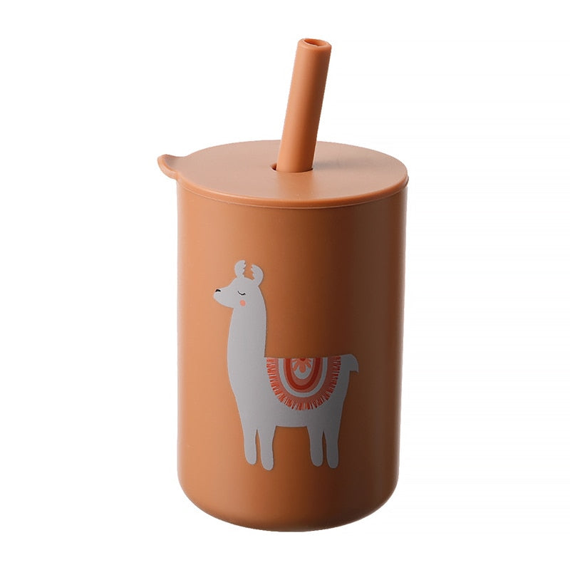 Silicone 150ml Cup With Straw