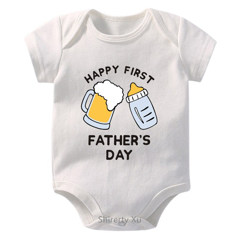 1st Fathers Day Baby Vest