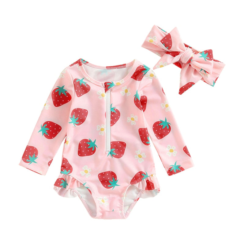 Strawberry Girls Swimming Costume