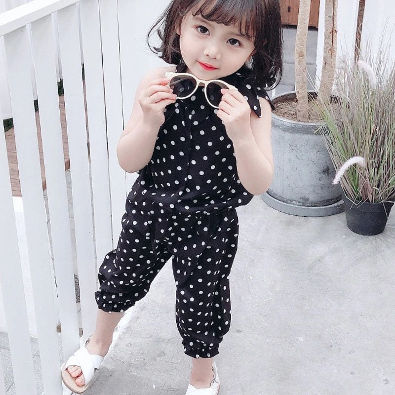 Children's Polka Dot Top and Trouser Set