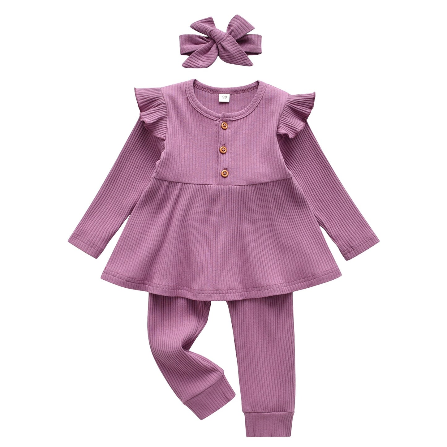 Ruffles Long Sleeves Clothing Sets