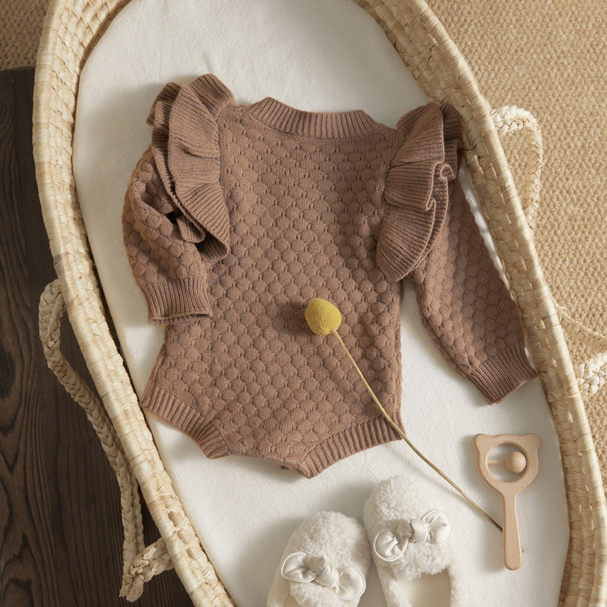 Baby Girl Knitted Romper