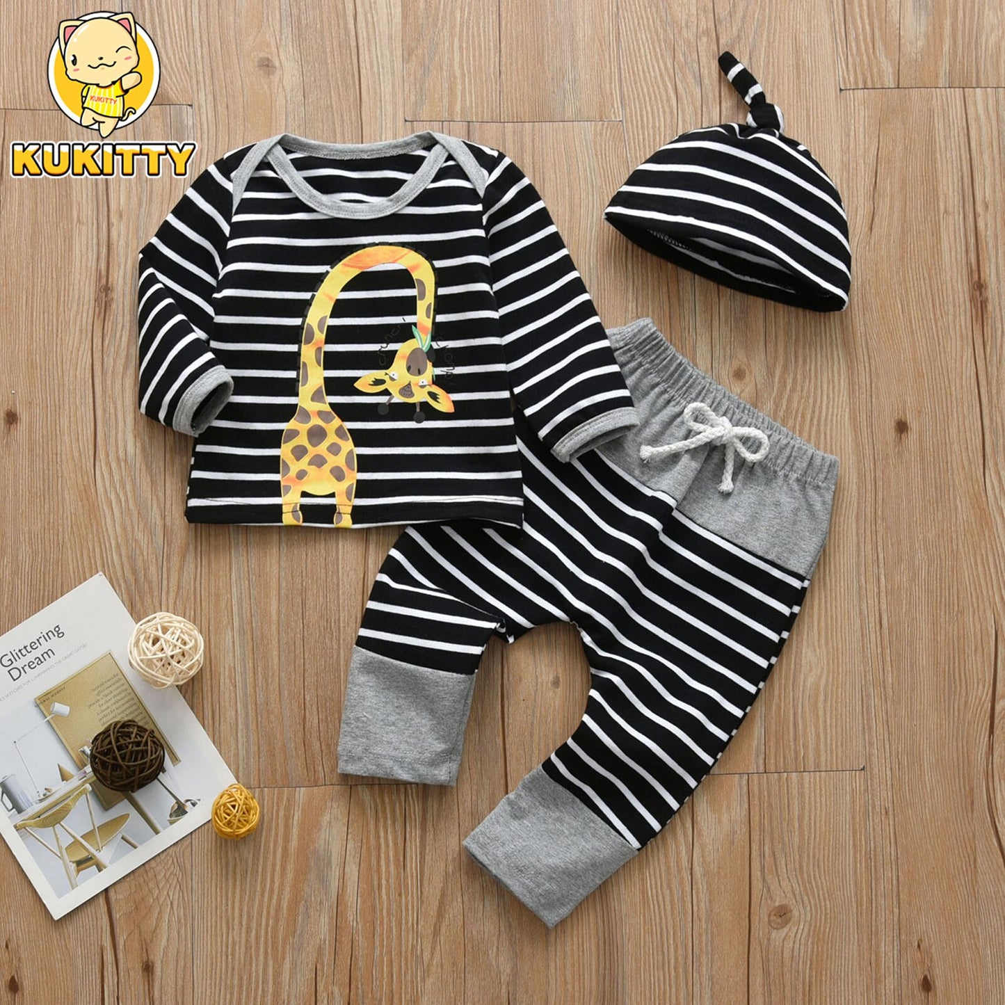 Giraffe Long Sleeve Clothing Set