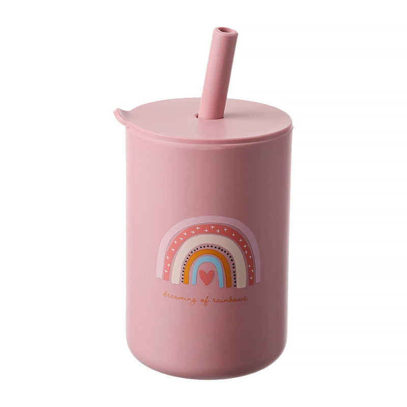 Silicone 150ml Cup With Straw