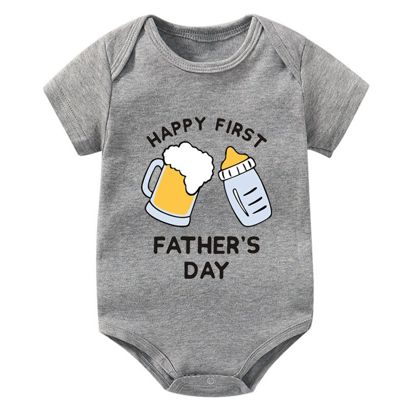 1st Fathers Day Baby Vest