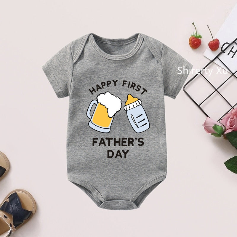 1st Fathers Day Baby Vest