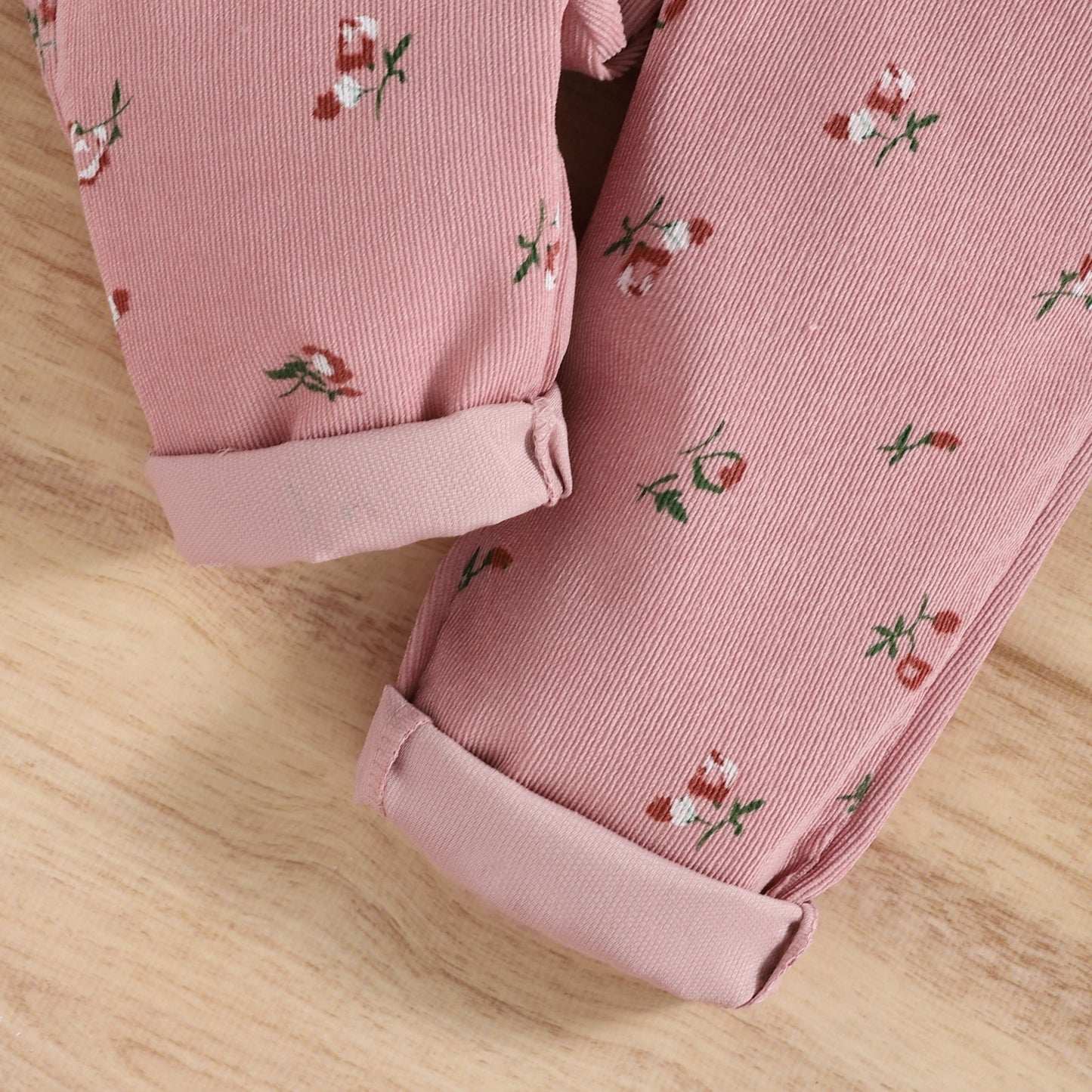 Girls Flower Dungarees