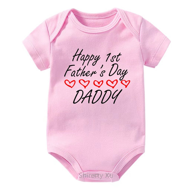 1st Fathers Day Baby Vest