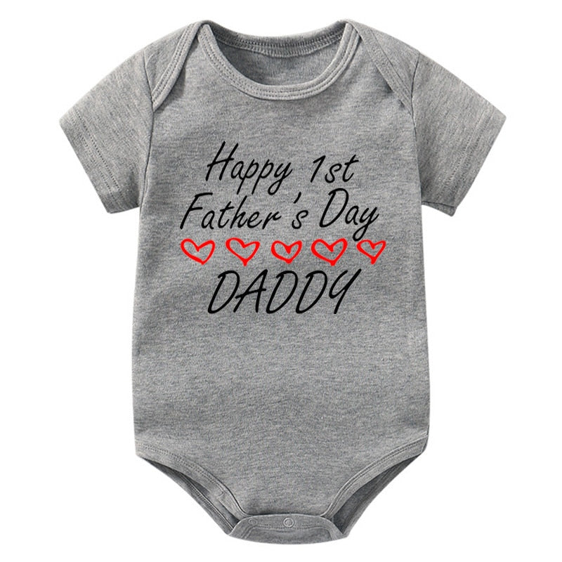 1st Fathers Day Baby Vest