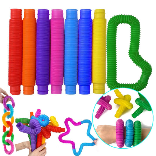 8 PCS Colorful Telescopic Stretching Tube