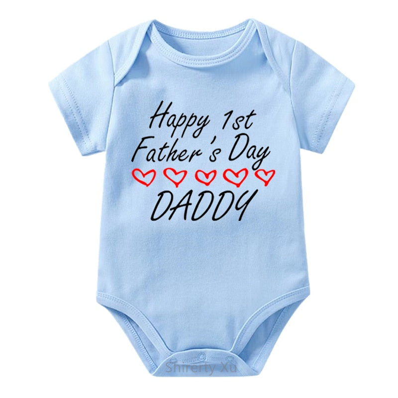 1st Fathers Day Baby Vest