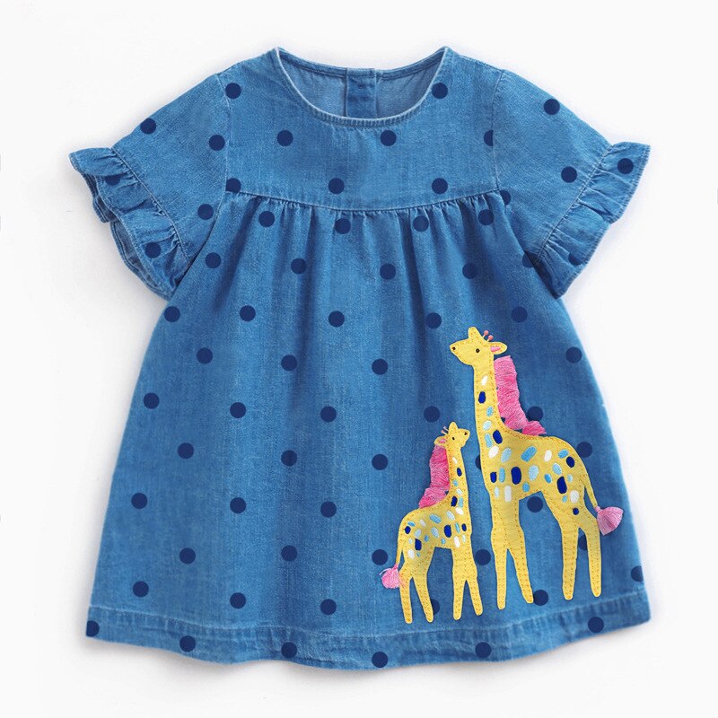 Girls Summer Giraffe Dress