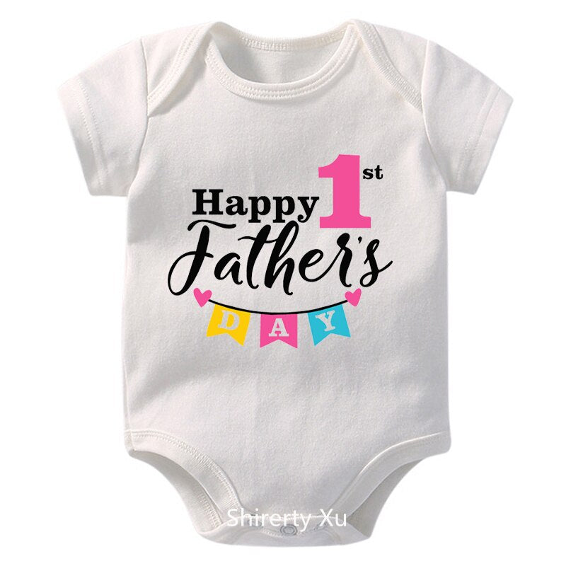 1st Fathers Day Baby Vest